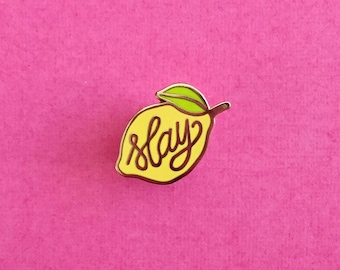 Lemon "Slay" Beyonce-inspired hard enamel lapel pin-hat pin-brooch