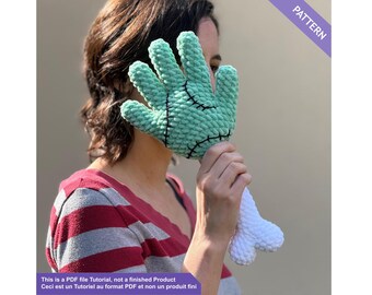 Crochet pattern zombie hand no sew PDF