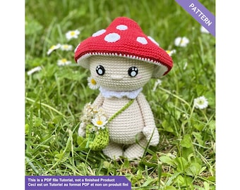 Mushroom crochet pattern, PDF Files EN - FR