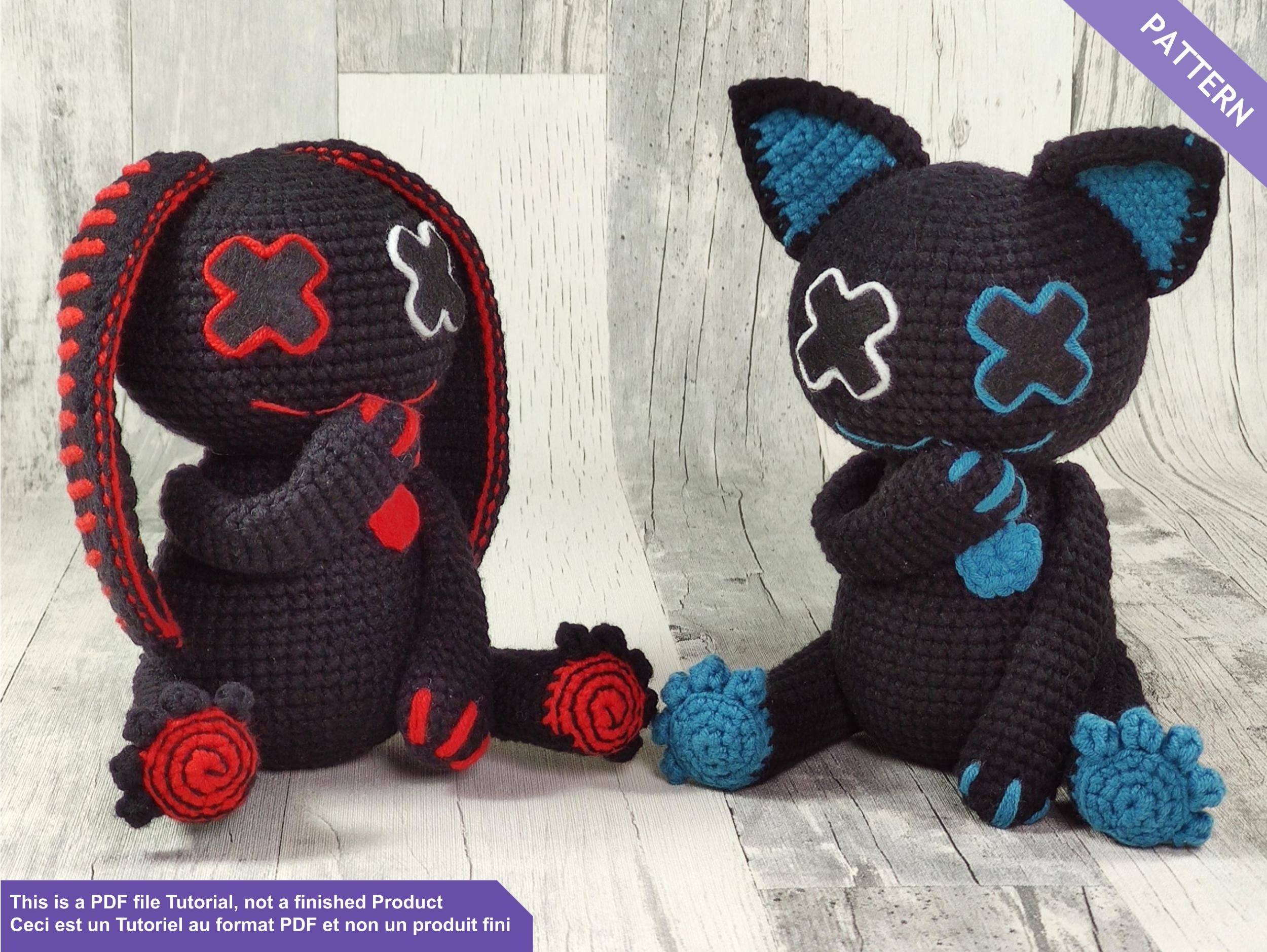 Creepy Cat and Creepy Bunny Voodoo Cat Crochet Pattern 