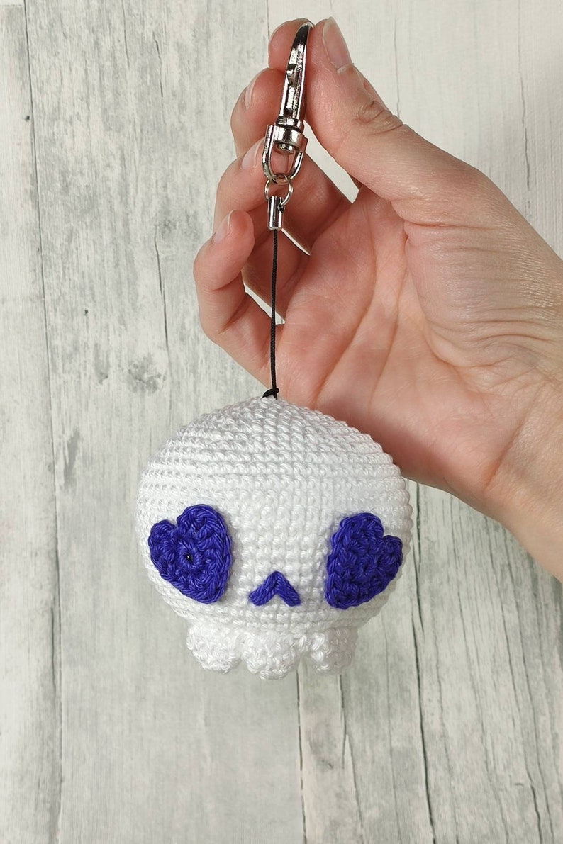 Skull Crochet Pattern Keychain Crochet Pattern Amigurumi Etsy