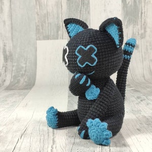 Creepy cat and creepy bunny, Voodoo cat crochet pattern, Voodoo doll, Deadly cat, Halloween crochet pattern, PDF Files EN FR image 5