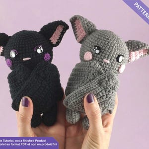Bat crochet pattern - PDF English / french - amigurumi beginner friendly