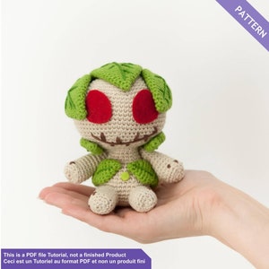 Crochet pattern Wakfu, Sadida doll crochet pattern, amigurumi pattern, PDF Files English and French