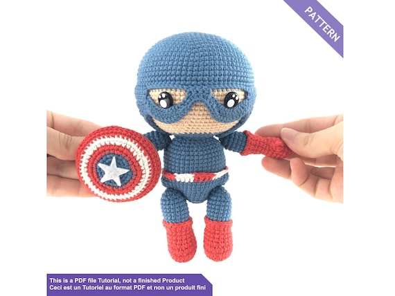 Captain America Bebe Super Hero Modele Crochet Explications Etsy