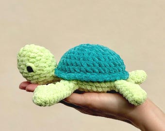 Turtle lovey crochet pattern PDF English/French - plushie amigurumi