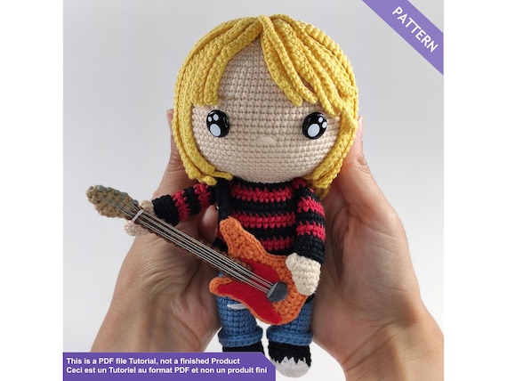 カート・コバーンのかぎ針編みパターン、人形のかぎ針編み