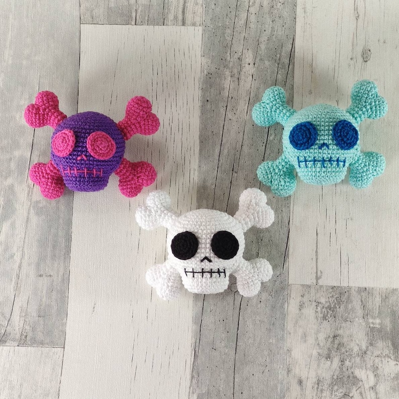 Skull Crochet Pattern Keychain Crochet Pattern Amigurumi Etsy