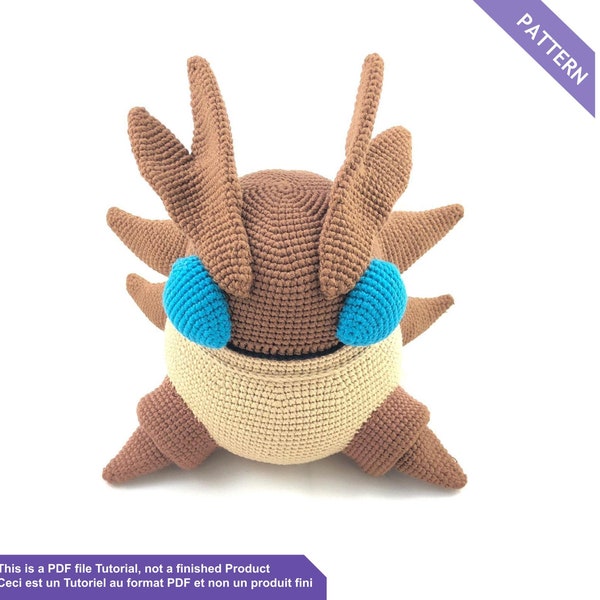 Golden sun crochet pattern, Flint the Djinn crochet pattern, PDF Files EN - FR