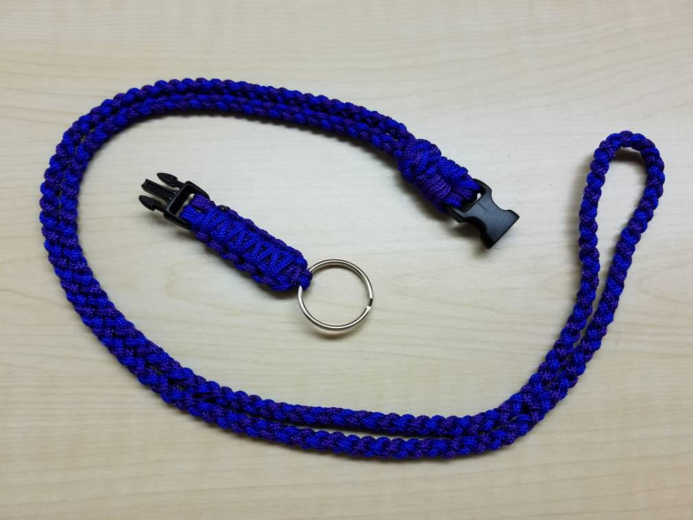 ID badge lightweight paracord lanyard choose your colors Etsy