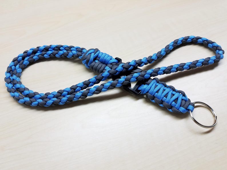 ID Badge Paracord Lanyard Buckle & Keyring Custom Lanyard Etsy