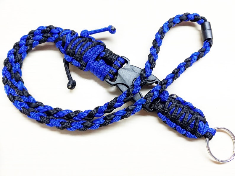 ID badge paracord buddy lanyard with neck breakaway name tag Etsy