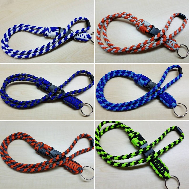 ID Badge Paracord Lanyard W/neck Breakaway Custom Lanyard Etsy