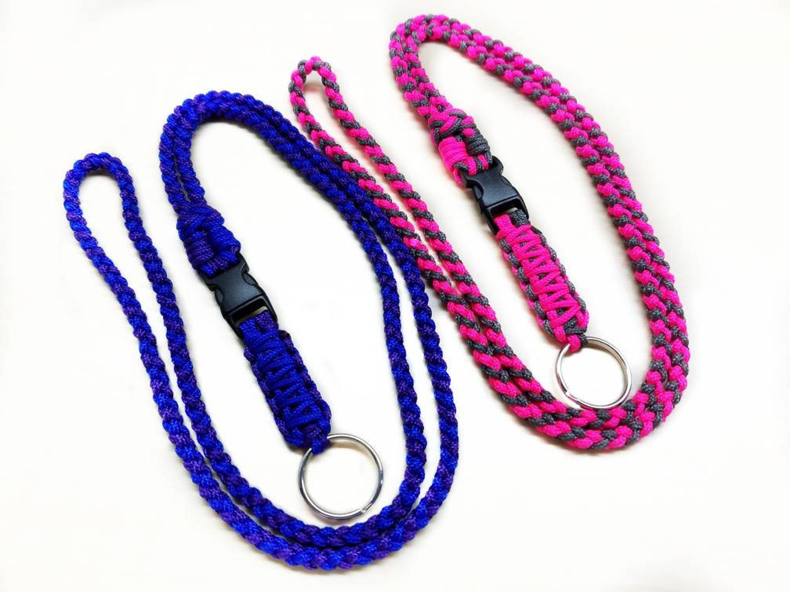 ID badge lightweight paracord lanyard choose your colors Etsy