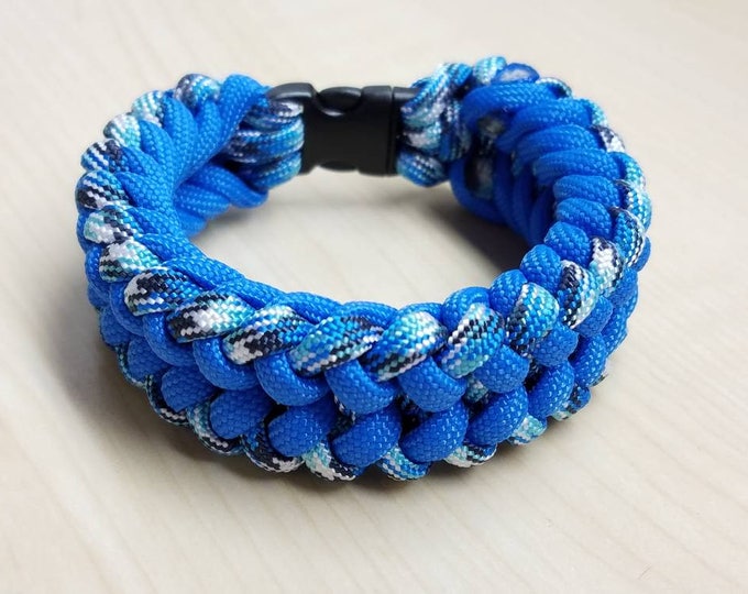 Blue Paracord Bracelet Sporting Goods Blue Jewelry Paracord Etsy