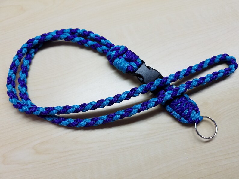 ID Badge Paracord Lanyard Buckle & Keyring Custom Lanyard Etsy