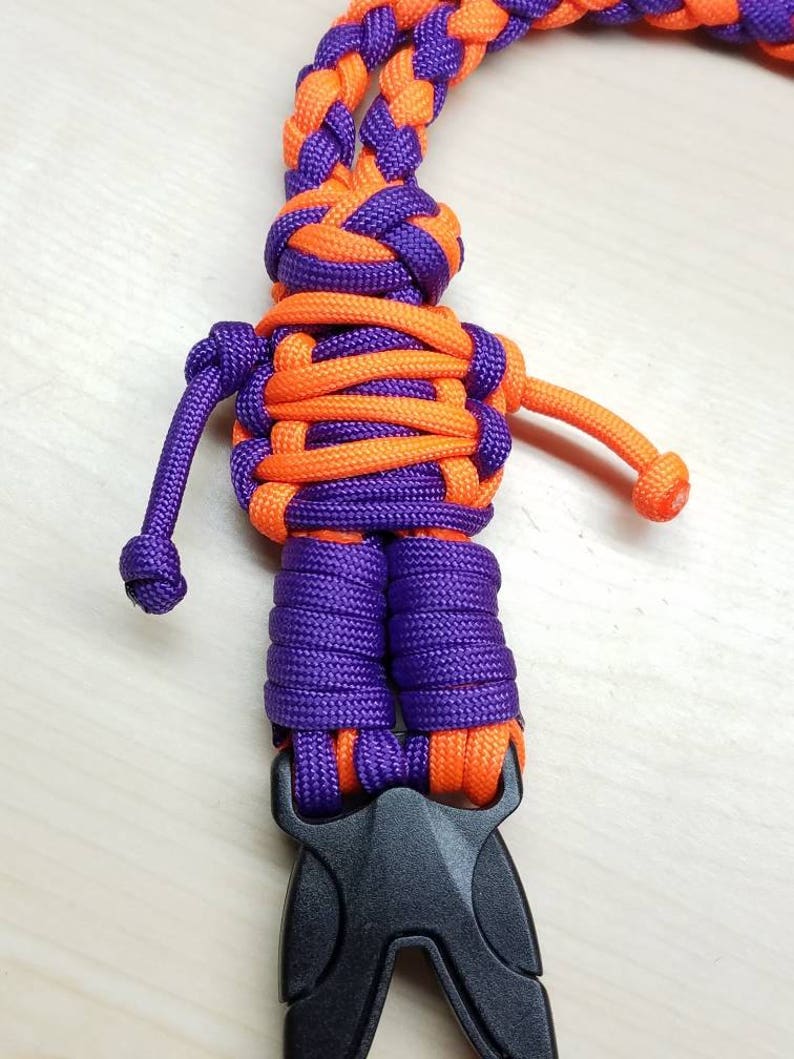 ID badge paracord buddy lanyard with neck breakaway name tag Etsy