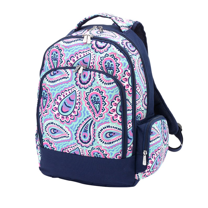 monogrammed backpack and lunchbox set