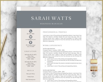 resume template etsy modern resume style esty