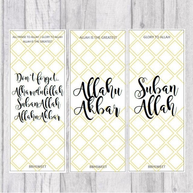 bookmarks islamic bbhsweet printable arabic islam etsy