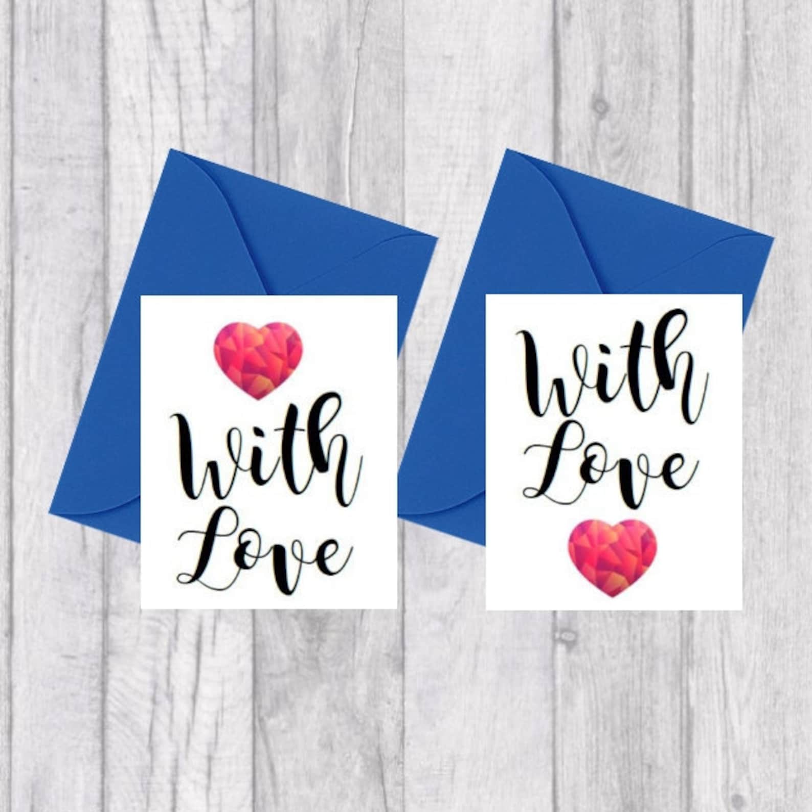 Small With Love Printable Card Gift Card Printable Etsy