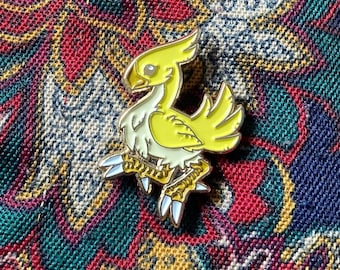 Op Chocobo Final Fantasy geïnspireerde emaille pin badge (goud)