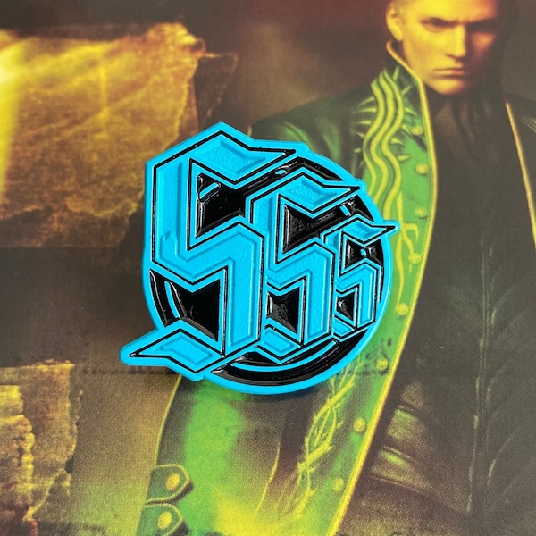 Triple S Devil May Cry inspired enamel pin: Vergil SDT Blue