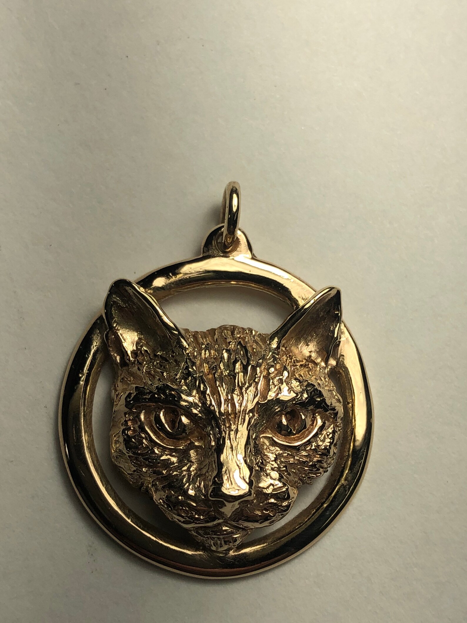 Cat Head Pendant Etsy