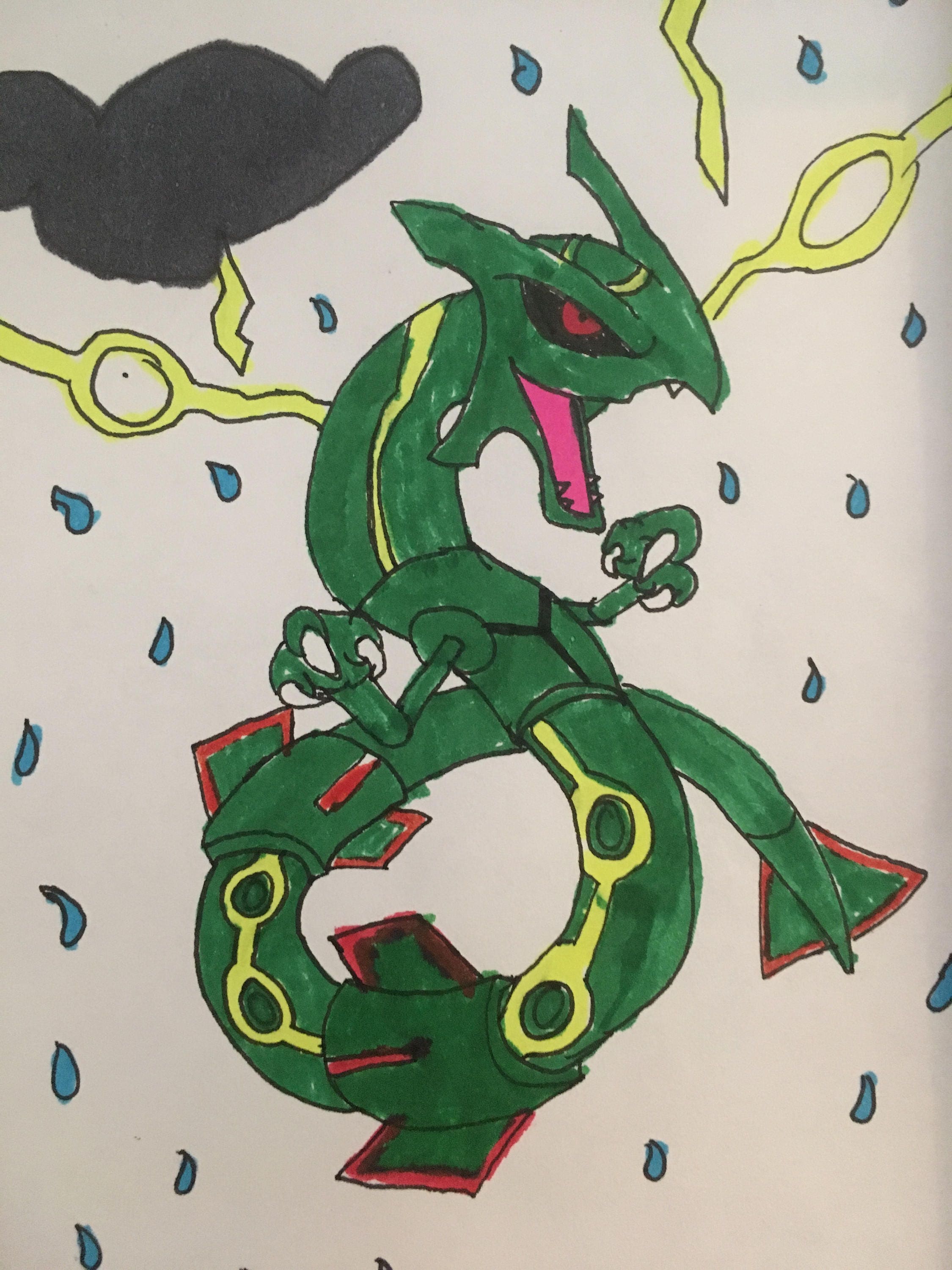 how to draw legendary pokemon rayquaza