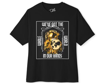 Astronaut Holding Earth Tee | We've Got the Whole World in Our Hands graphic tee