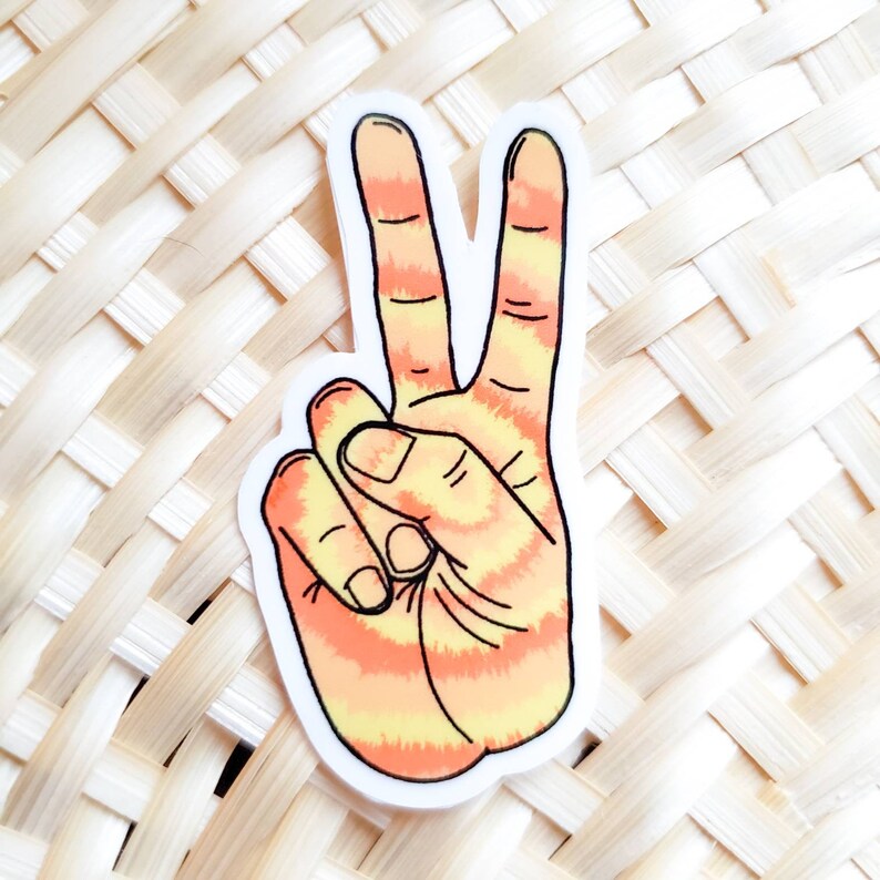 Tie dye peace sticker
