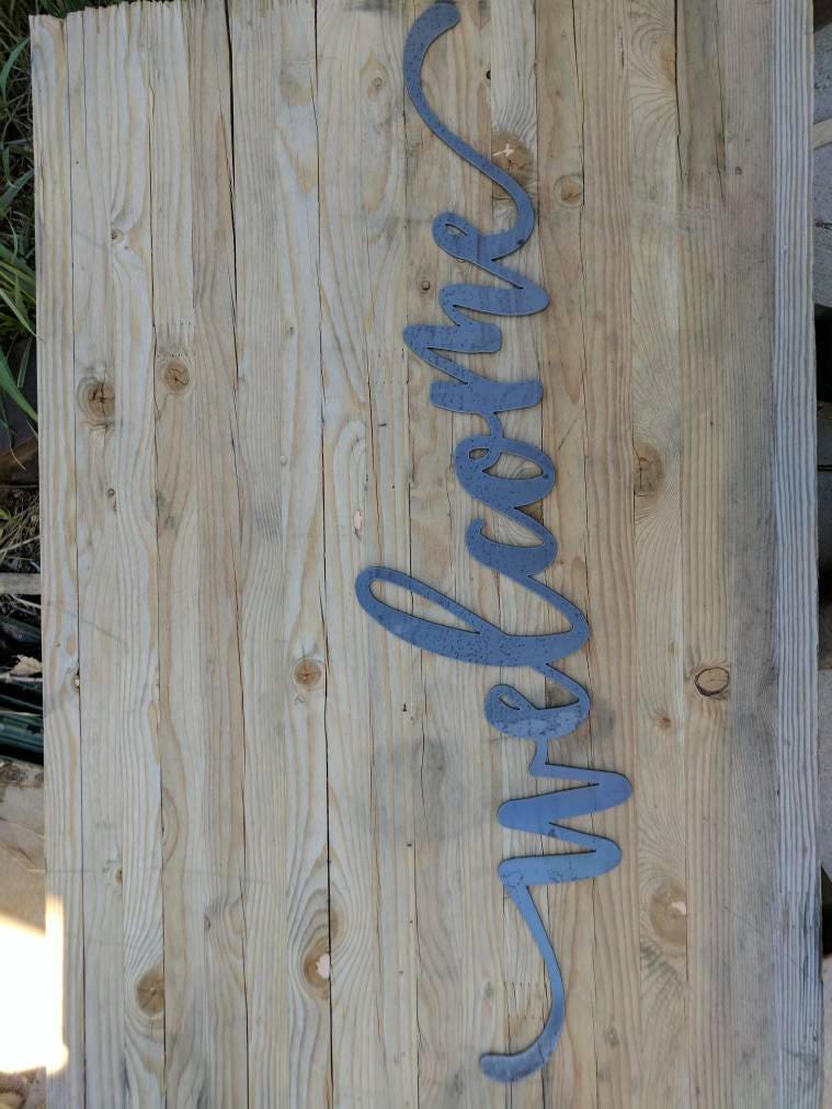 FREE SHIPPING!!! Welcome Metal Wall Sign, Metal Wall Art, Farmhouse ...