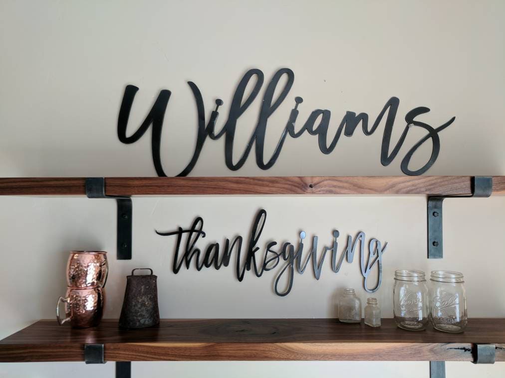 FREE SHIPPING!!! Custom Last Name, Metal Sign, Metal wall