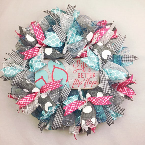flip flop door wreath