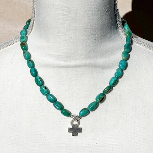 Turquoise Cross Necklace