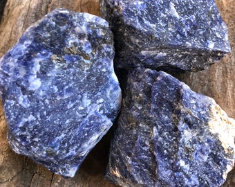 Natural Sodalite, Blue Sodalite Mineral Specimen, Throat Chakra Healing Stone, Polished and Raw Sodalite Gemstone, Butternut Crystal Shop