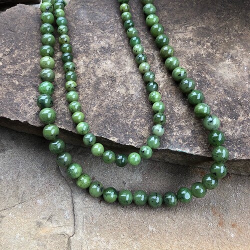 Genuine Canadian Jade Beaded Choker or Necklace for Men or Etsy