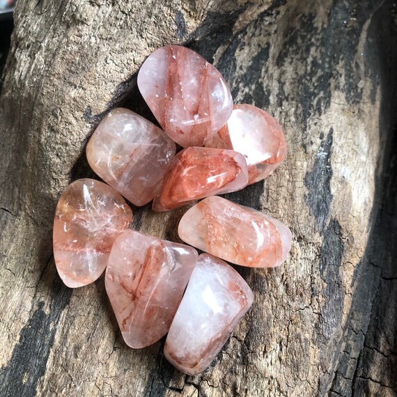 Fire Quartz Crystal Tumbled Fire Quartz Pocket Stone Smooth Etsy
