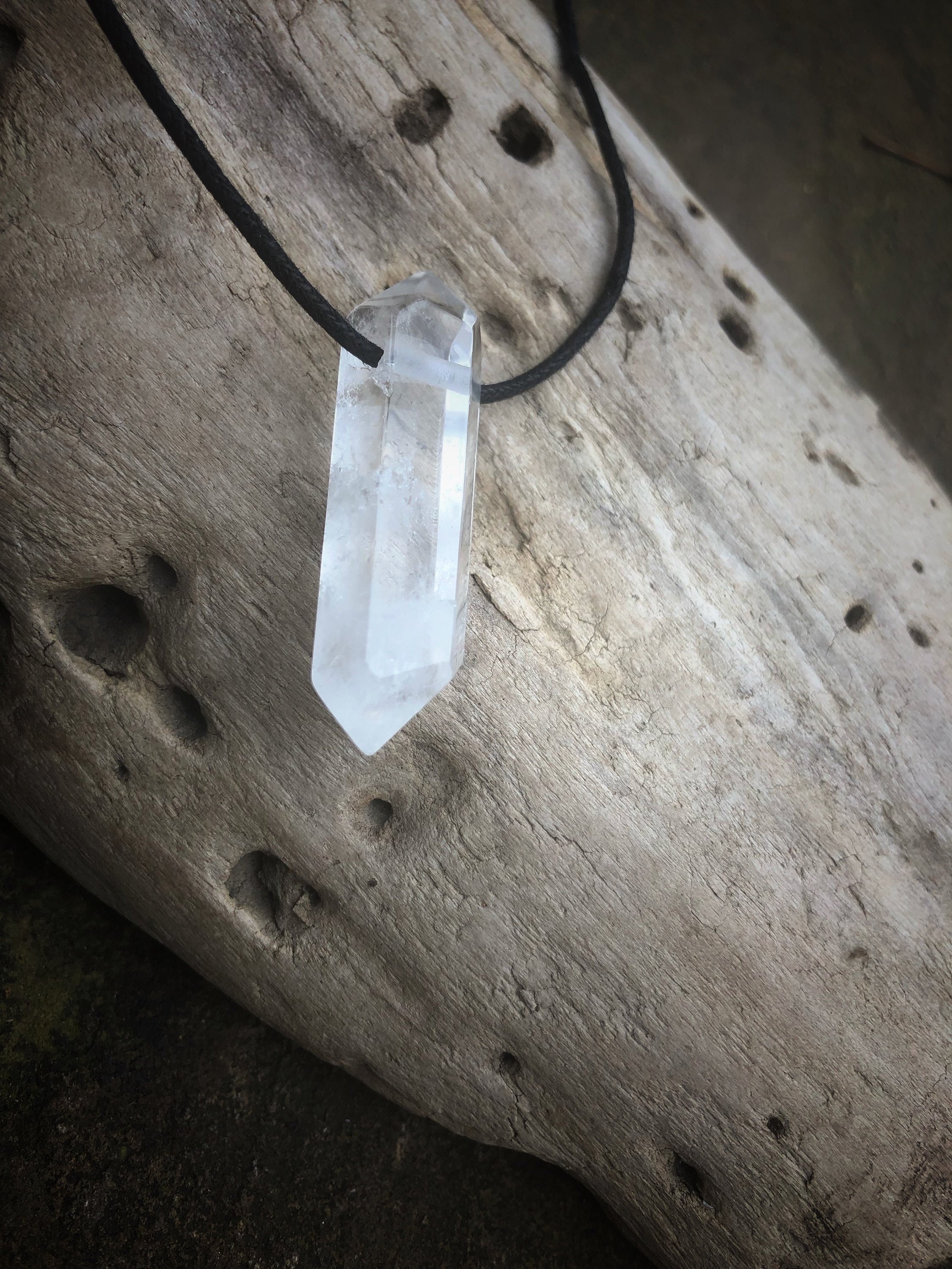 Clear Quartz Crystal Point Metaphysical Healing Pendant | Etsy