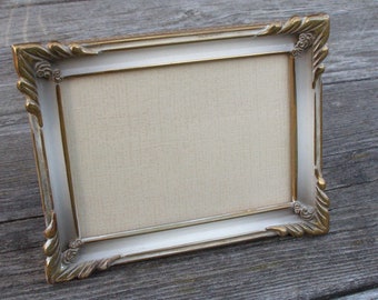 vintage 60’s ornate brass photo frame with glass-Wedding frame-Brass picture frame-Picture Glass photo frame-Home décor