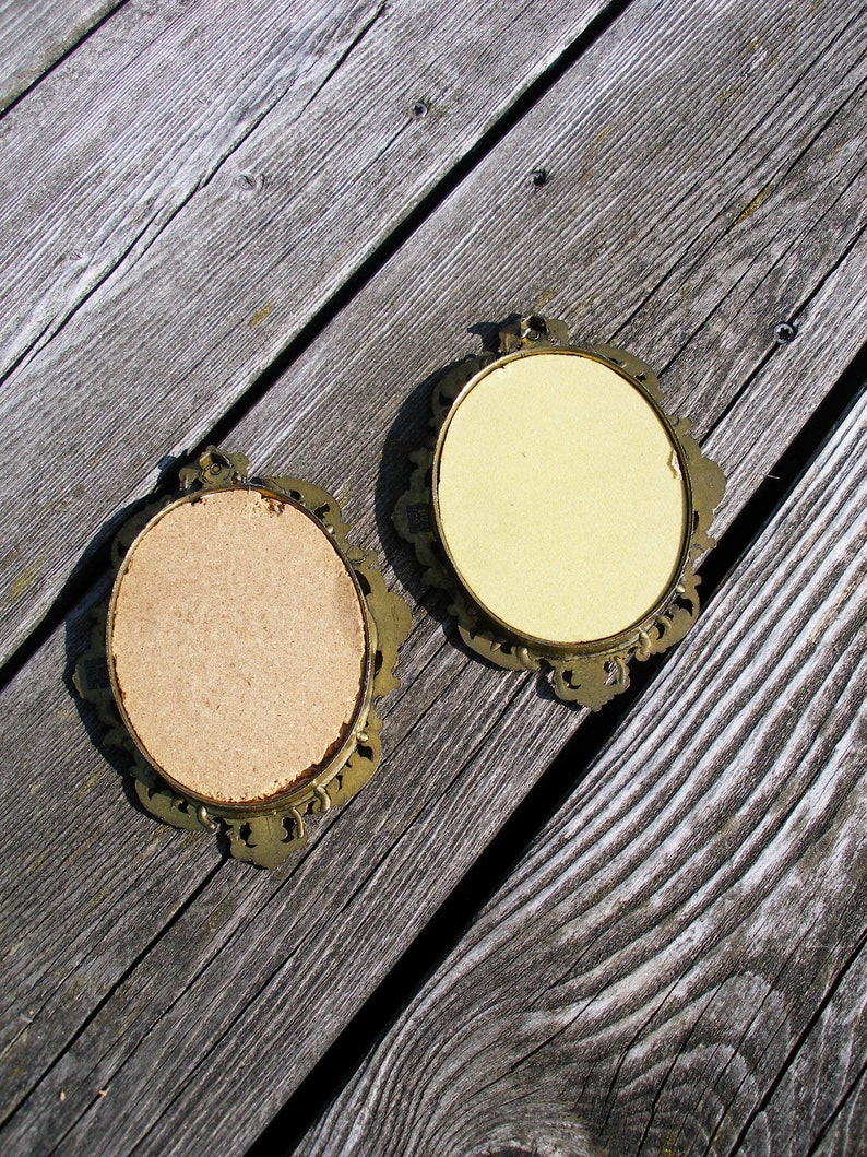 Vintage 60\u2019s brass photo frame-Ornate brass frame-Brass picture frame-Vintage brass glass photo frame-Home D\u00e9cor-Housewarming Set of 2 pcs