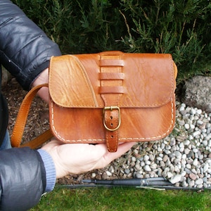 bolso de piel-bolso de piel estilo sillín-bolso de mujer-bolso de hombro de mujer-bolso de piel de los años 80-bolso bandolera-cartera de piel-bolso de mujer-marrón tostado