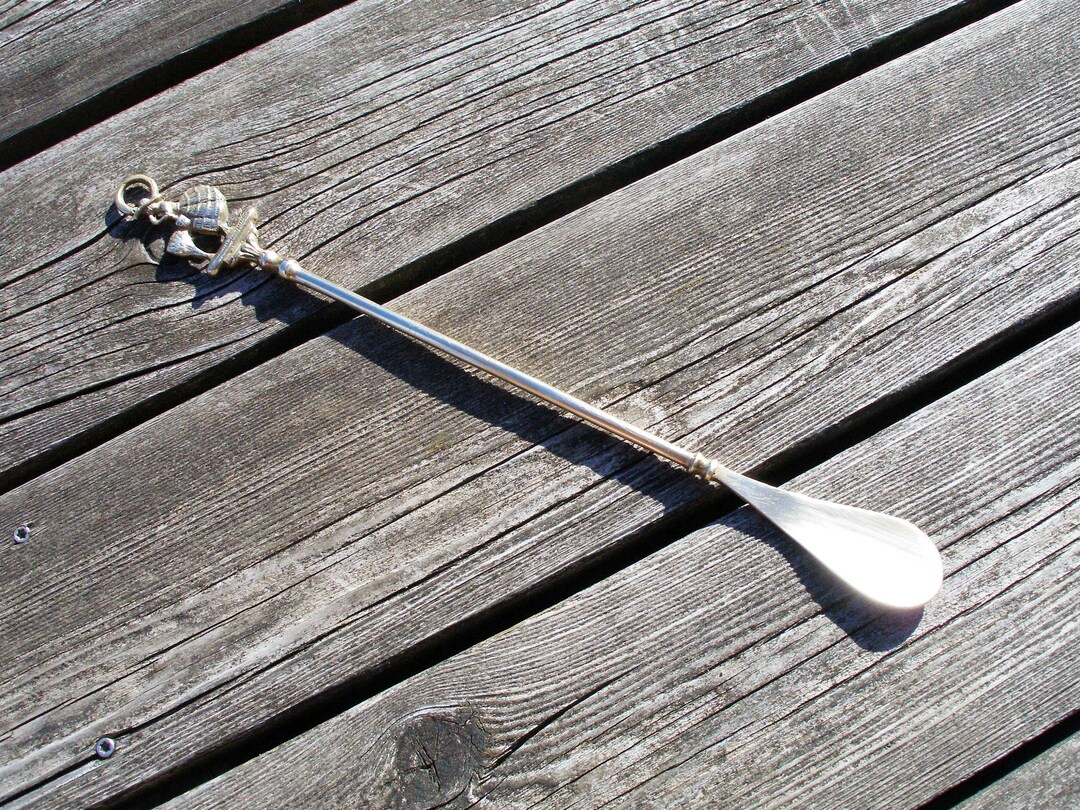 Long Brass Shoehorn Vintage Shoe Horn Vintage Shoehorn Etsy