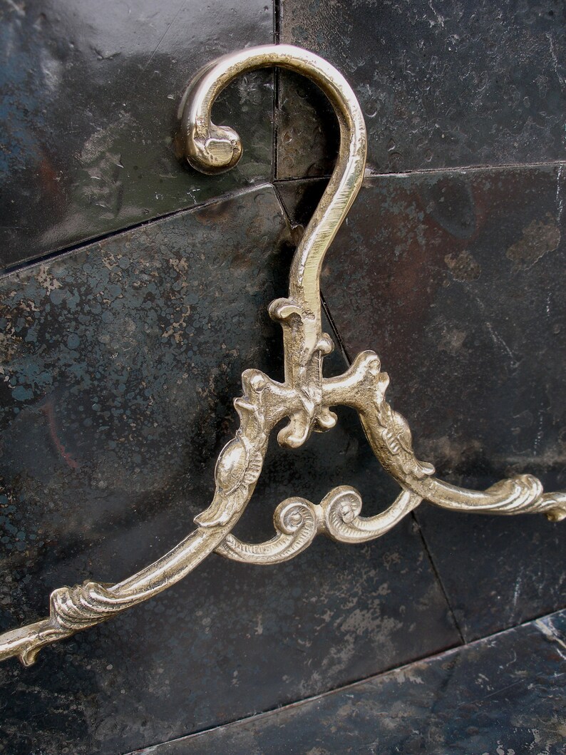 Brass Bridal Hangers Antique Brass Wedding Dress Hangers Etsy