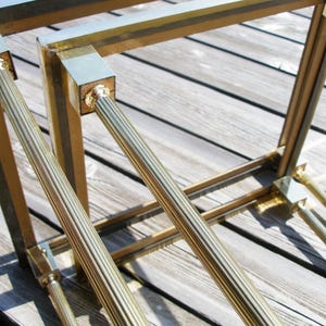 Mid Century Modern 2pcs Coffee Table Frames-Vintage End Table-Vase Stand-Side Table-Wood Plant Flower Pot Bucket Stand-Home Décor