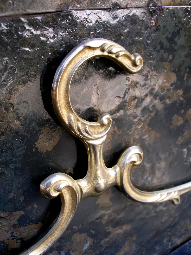 Decorative Wooden Dress Hanger (Walnut/Brass)