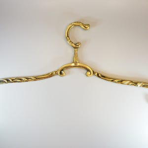 vintage brass hanger, vintage brass clothes hangers, brass coat hanger, antique brass wedding dress hanger, brass bridal hanger