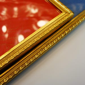Brass picture frames, 2pcs Vintage 50’s brass photo frame, Ornate brass frame, Convex glass photo frame, Home décor, Antique photo frames