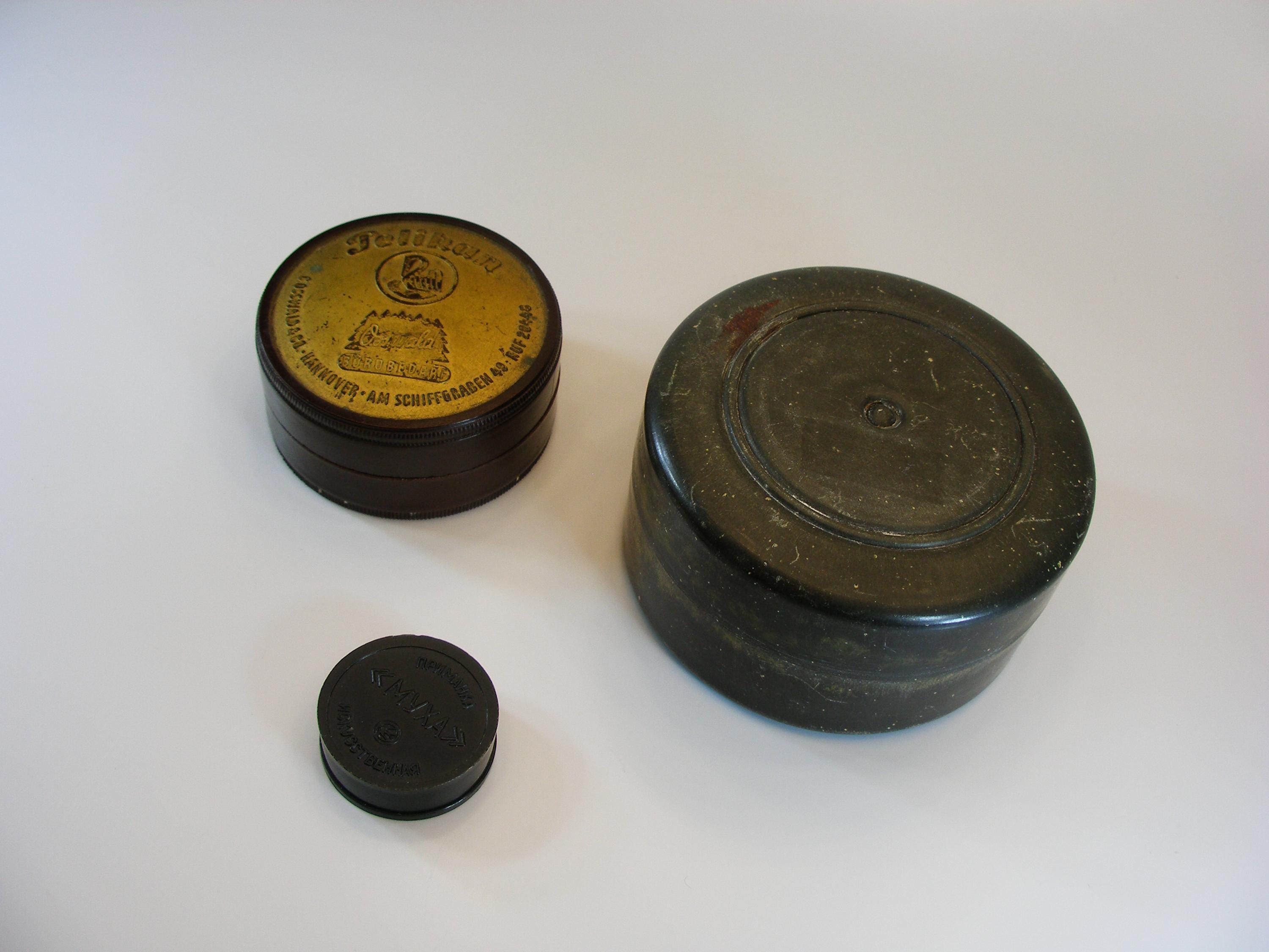 3pcs Vintage Boxes, Vintage Bakelite Box PELIKAN, 2pcs Bakelite And One Plastic Boxes, Organizers
