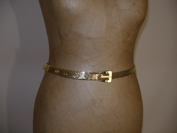 Ceinture Vintage En Simili Serpent Marron - Taille 76/85 Cm, Réversible, Occasion à Saisir